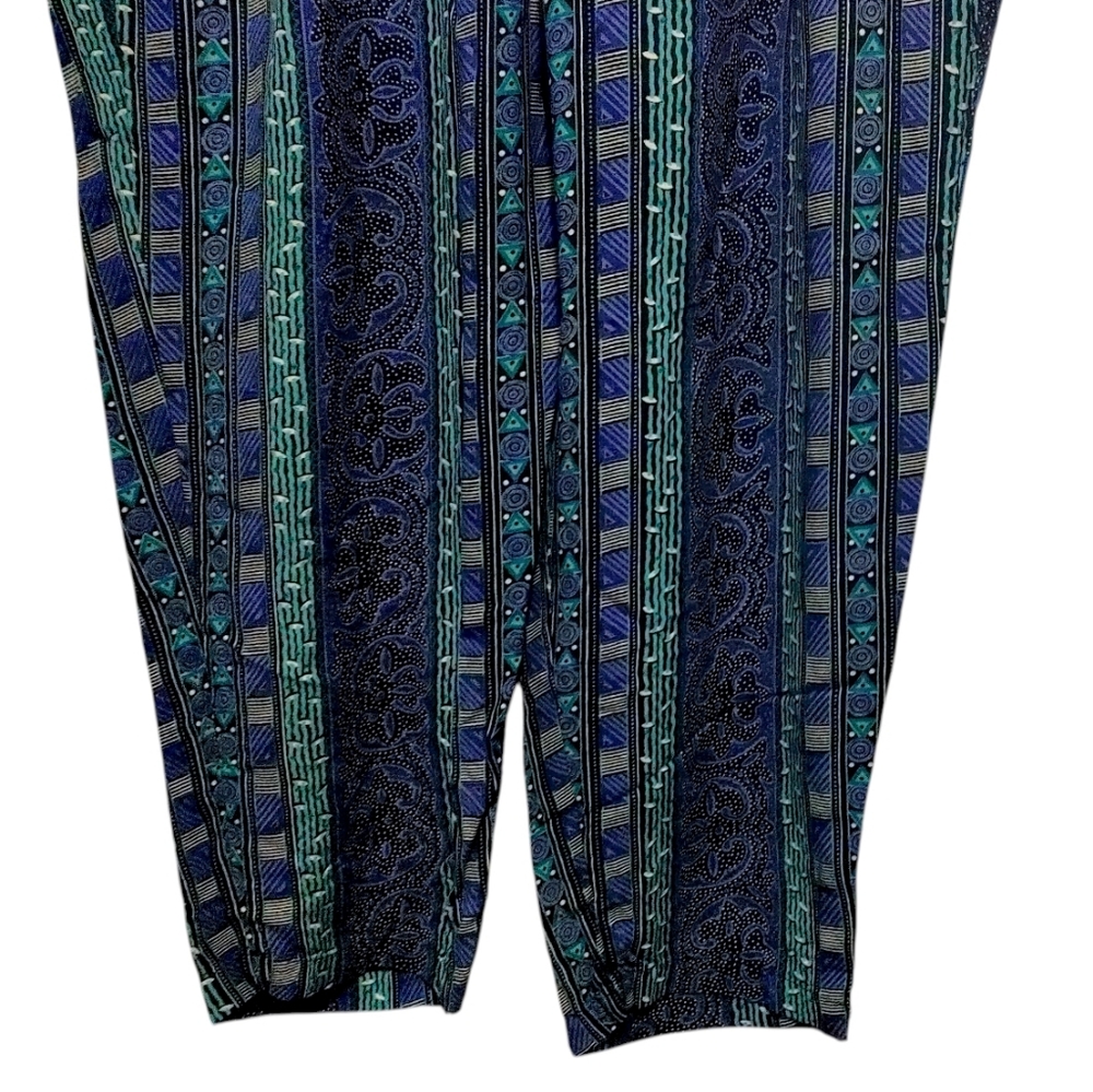 Vintage 1980s 2 Piece Matching Set Blue Green Graphic Women's Size Large - Picture 9 of 13